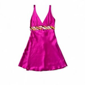 Y2K Hot Pink Mini baby doll dress